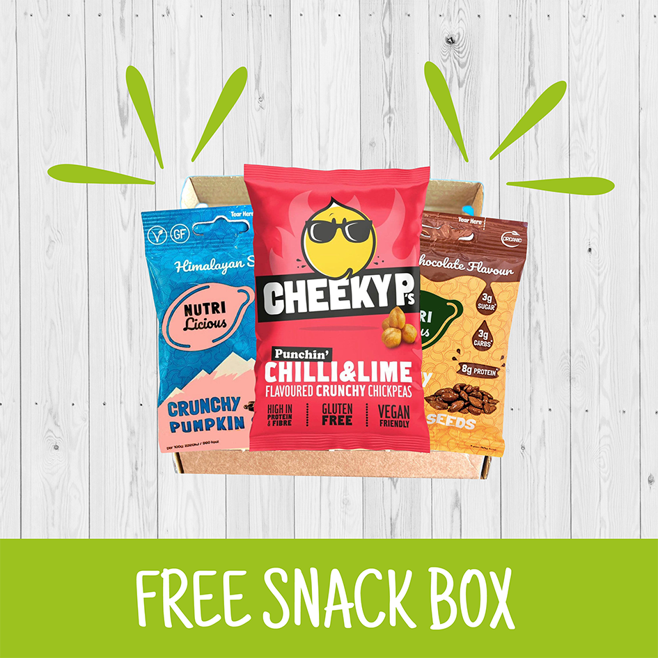 free snack box with 3 healthy snacks