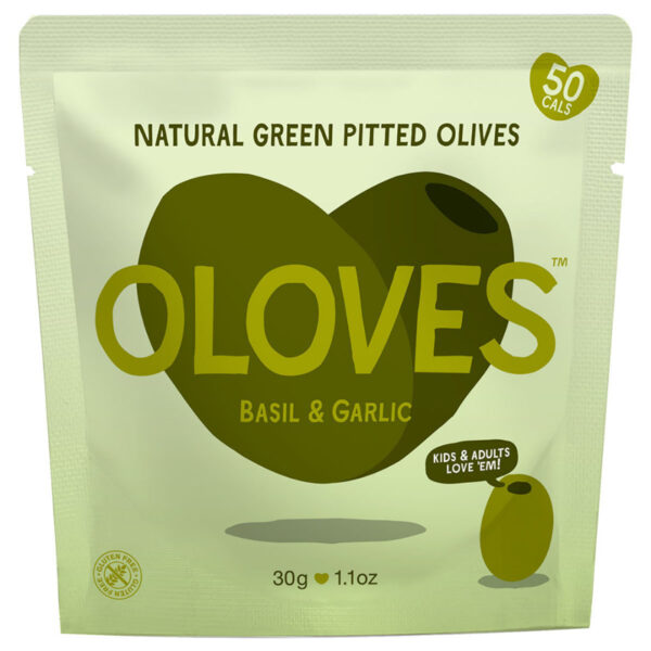 OLOVES BASIL AND GARLIC OLIVES