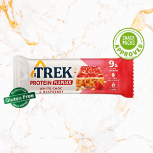 Trek Protein Flapjack – White Choc & Raspberry
