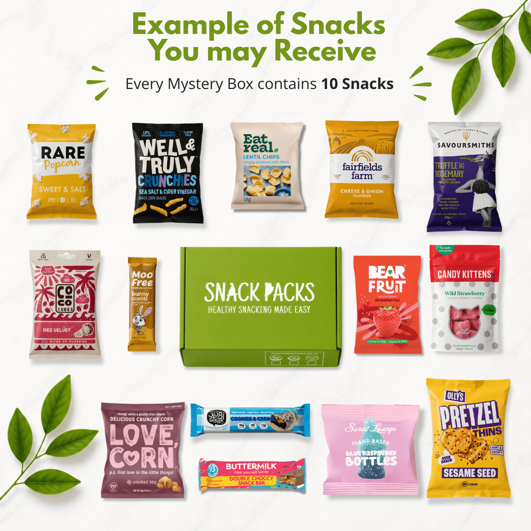surprise mix of 10 vegan snacks